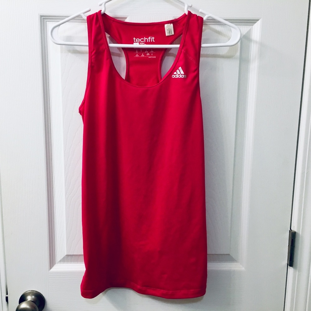 Hot pink Adidas techfit racer back tank top, XS